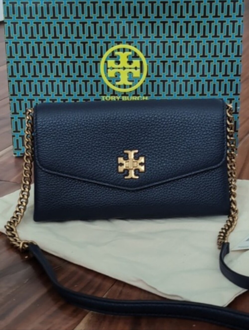 Tory Burch Kira Leather Chain Crossbody + Dust + Gift Bag Nwt❤
